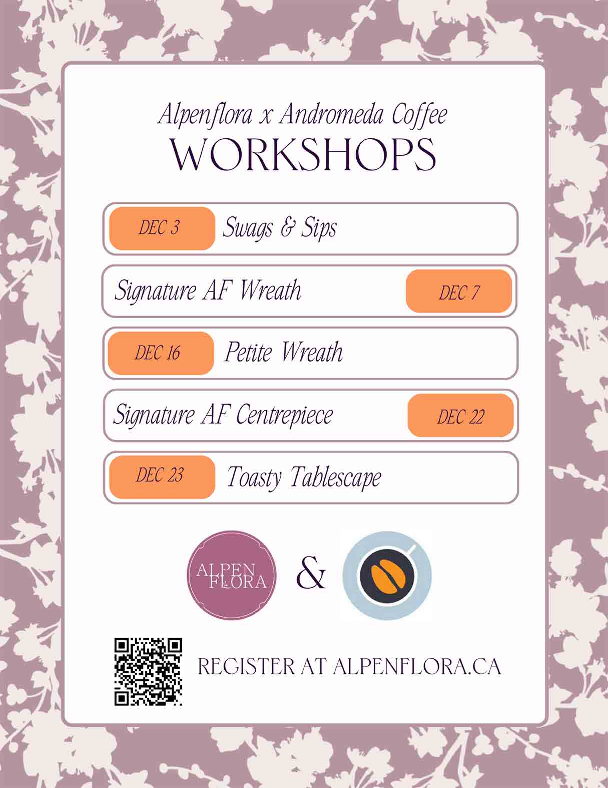 Join Shelley from Andromeda Coffee and Colleen, Christmas Queen from Alpenflora