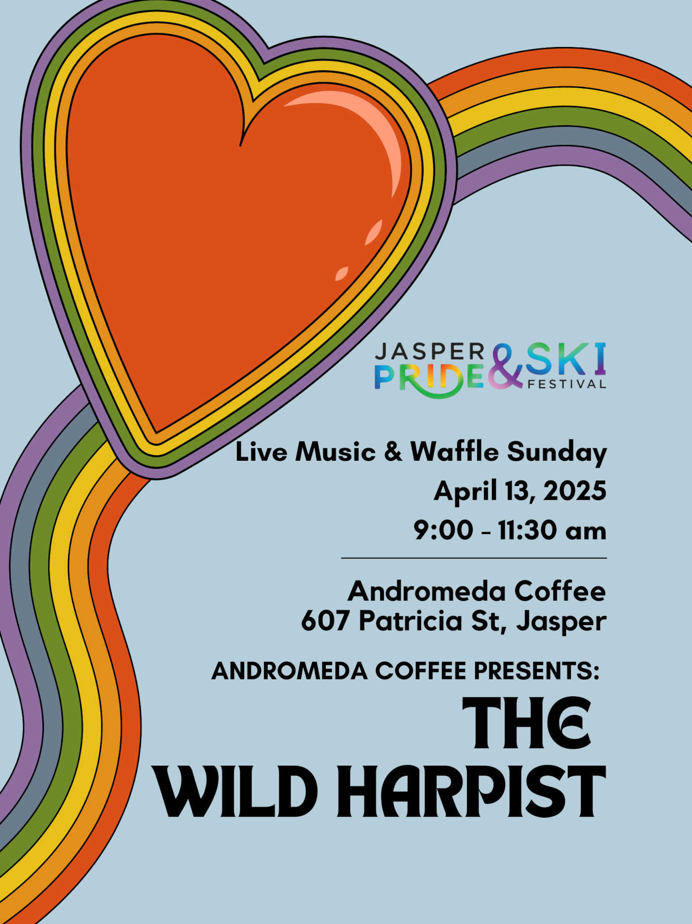 Love, Waffles & Harp Strings: Andromeda Coffee Celebrates Jasper Pride & Ski Festival